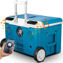 Load image into Gallery viewer, AOBOSI 12v Fridge With Buit-in Bass Speaker and Battery 42qt - UL-SU-PG36E-BU