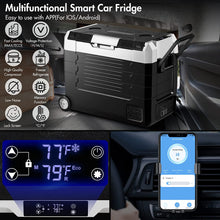 Load image into Gallery viewer, AOBOSI Portable Fridge on Wheels with Foldable Handles 59qt/55L - CE-EA55-BKW
