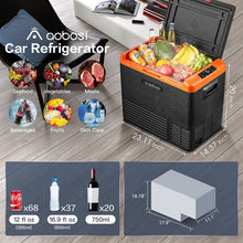 Load image into Gallery viewer, AOBOSI 12 Volt Car Refrigerator Single Zone 53qt/50L - CL50