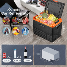 Load image into Gallery viewer, AOBOSI 12 Volt Car Refrigerator Single Zone 42Qt/40L - CL40