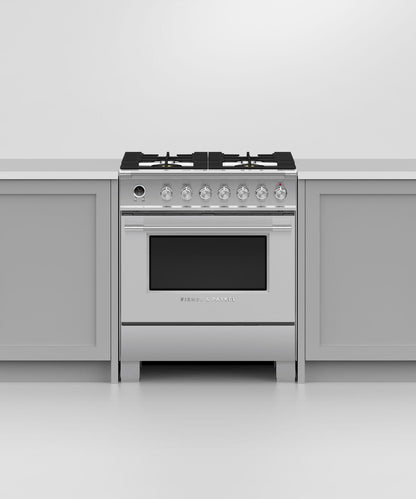 FISHER & PAYKEL OR30SCG6X1 Dual Fuel Range, 30", 4 Burners, Self-cleaning - OR30SCG6X1-KT
