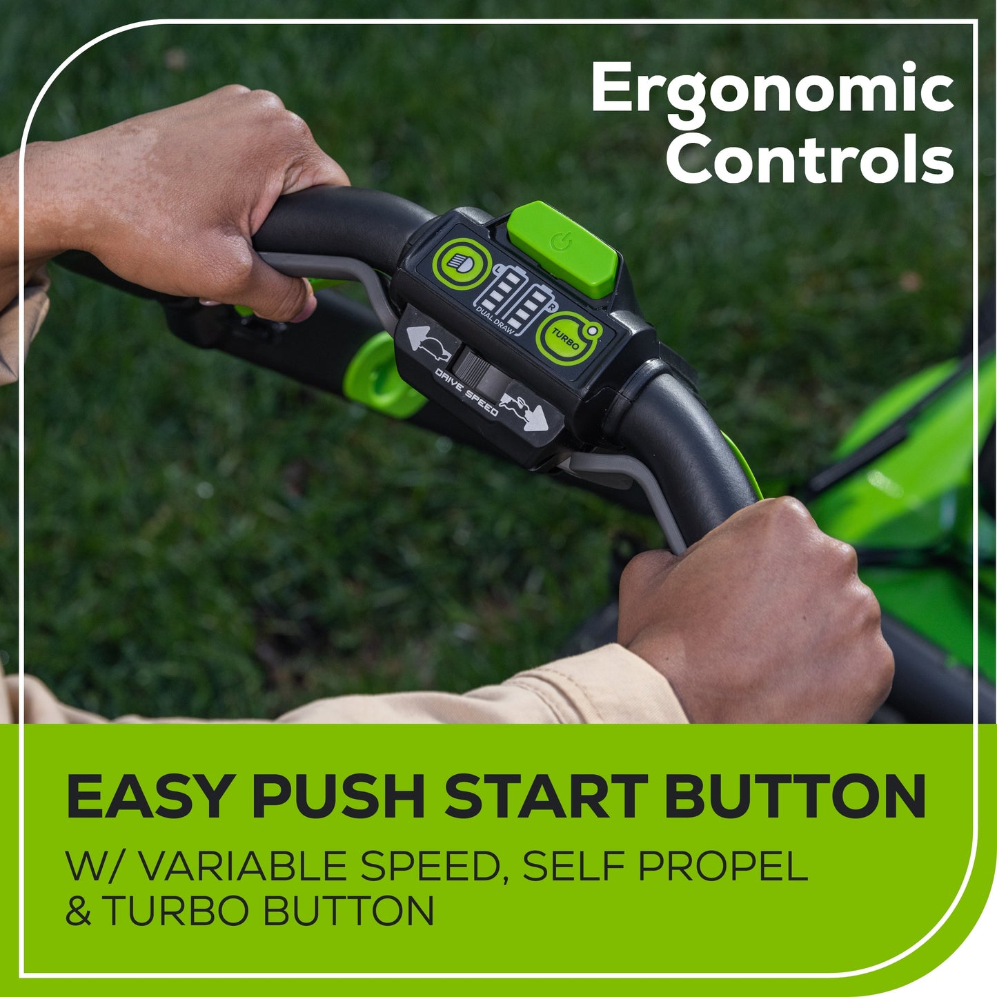 Greenworks 80V 22" Cordless Battery Dual Blade Self-Propelled Lawn Mower w/ (2) 4.0Ah Batteries & Rapid Charger - 2548102