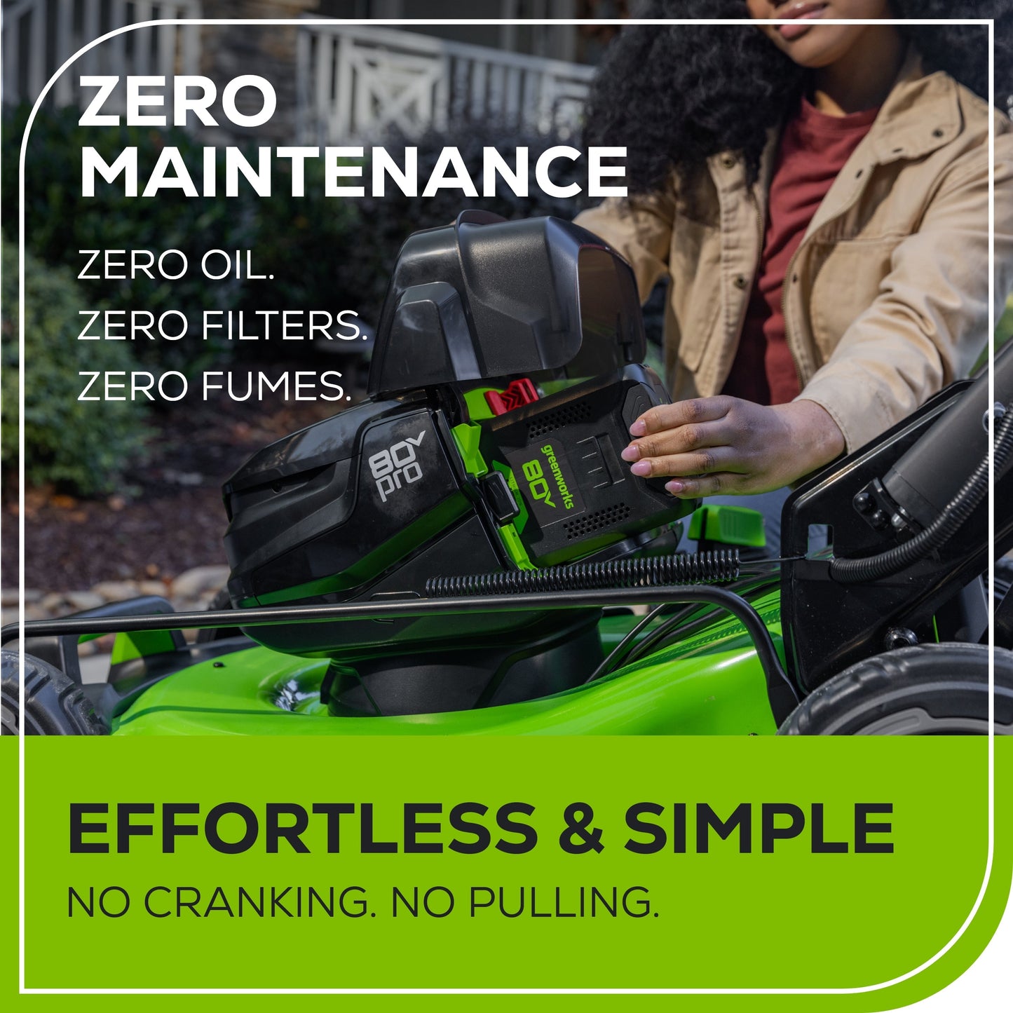 Greenworks 80V 22" Cordless Battery Dual Blade Self-Propelled Lawn Mower w/ (2) 4.0Ah Batteries & Rapid Charger - 2548102