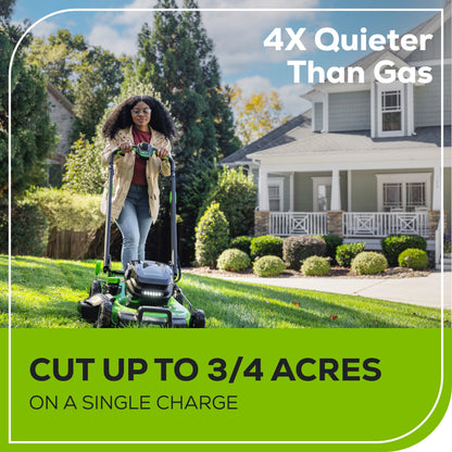 Greenworks 80V 22" Cordless Battery Dual Blade Self-Propelled Lawn Mower w/ (2) 4.0Ah Batteries & Rapid Charger - 2548102