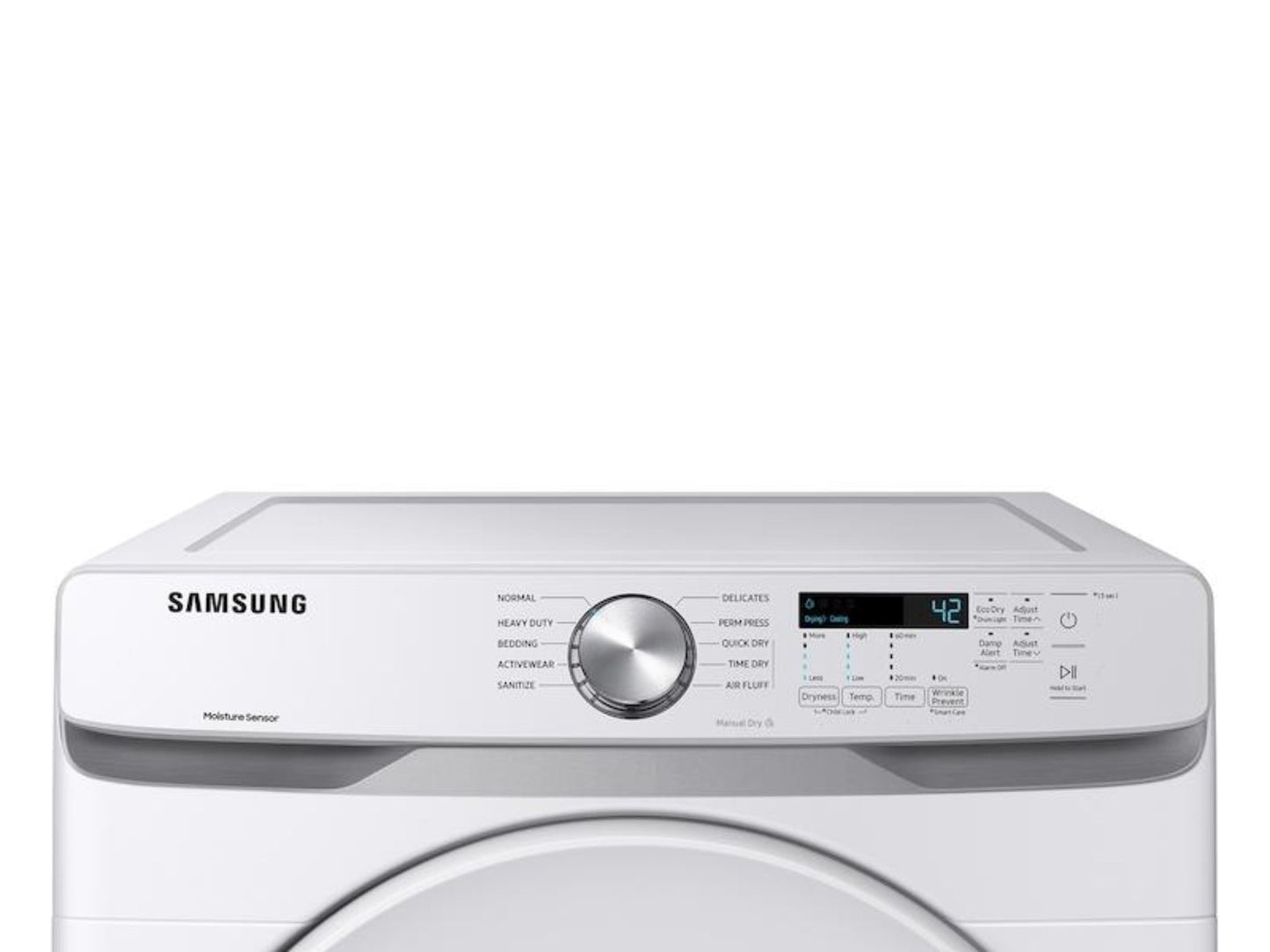 SAMSUNG DVE45T6000W 7.5 cu. ft. Electric Dryer with Sensor Dry in White - DVE45T6000W-KT