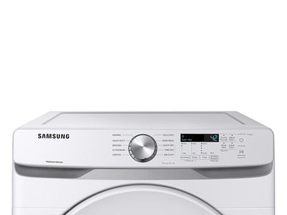 SAMSUNG DVE45T6000W 7.5 cu. ft. Electric Dryer with Sensor Dry in White - DVE45T6000W-KT