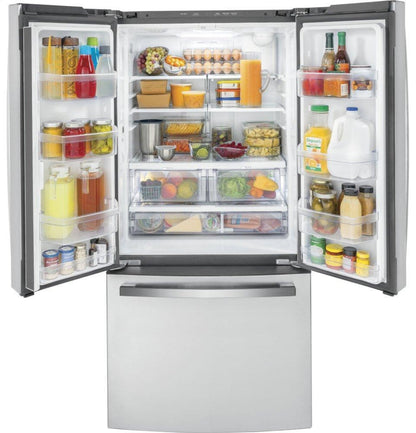GE APPLIANCES GWE19JYLFS GE® ENERGY STAR® 18.6 Cu. Ft. Counter-Depth French-Door Refrigerator - GWE19JYLFS-KT