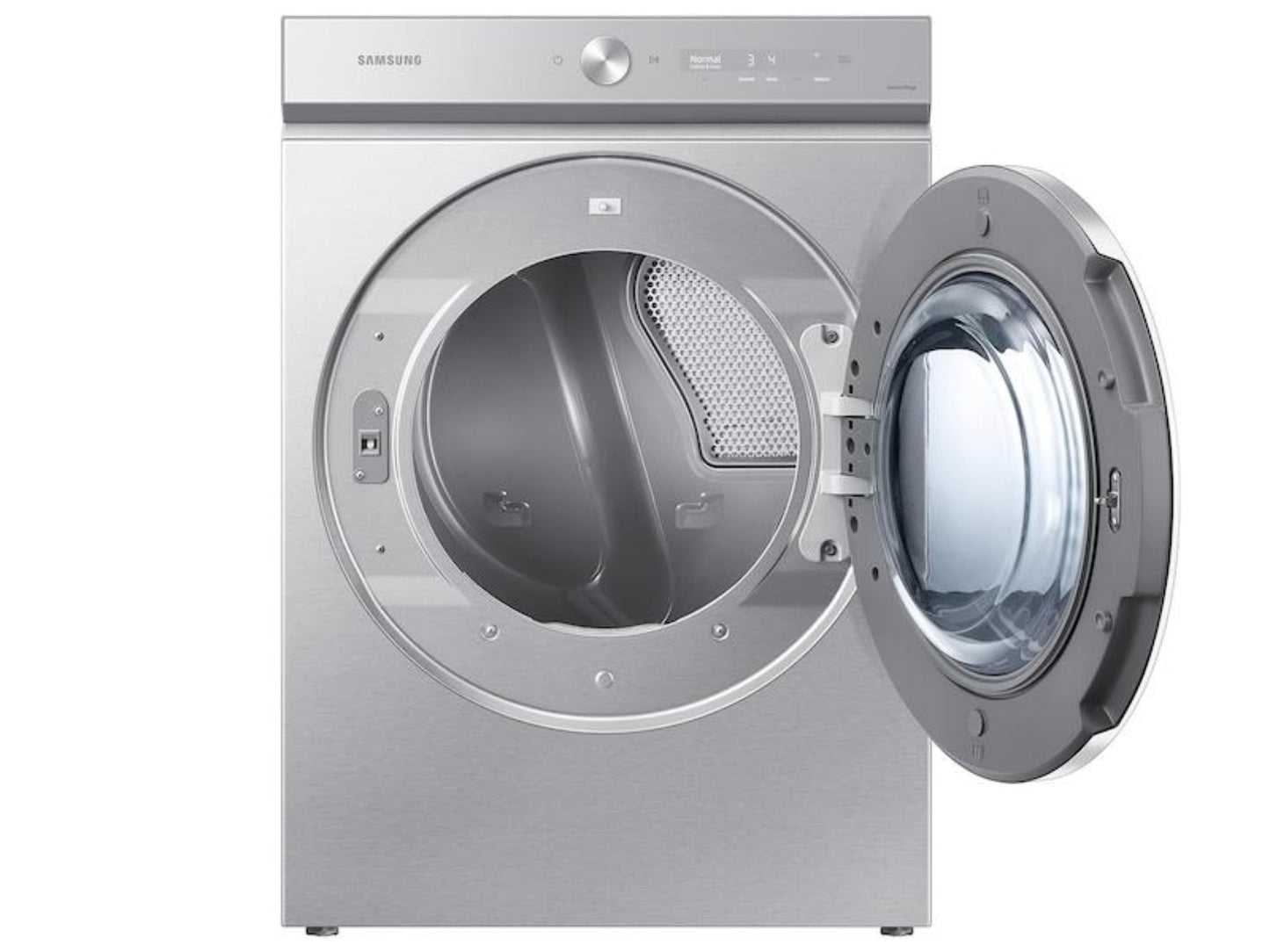 SAMSUNG Bespoke 7.6 cu. ft. Ultra Capacity Electric Dryer with AI Optimal Dry and Super Speed Dry in Silver Steel - DVE53BB8900TA3-KT