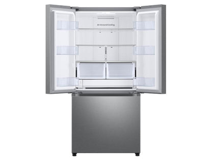 SAMSUNG 25 cu. ft. 33" 3-Door French Door Refrigerator with Dual Auto Ice Maker in Stainless Steel - RF25C5151SR-KT