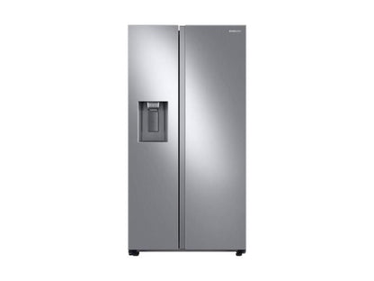 SAMSUNG 27.4 cu. ft. Large Capacity Side-by-Side Refrigerator in Stainless Steel - RS27T5200SR-KT