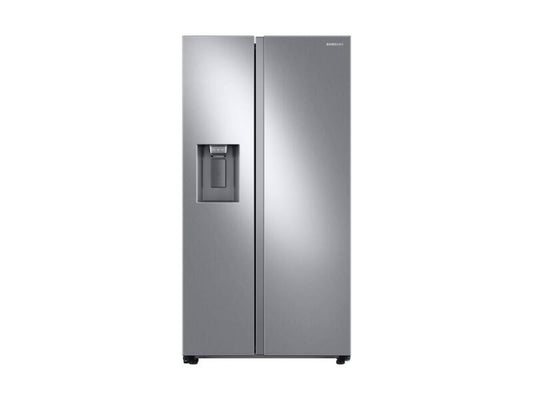 SAMSUNG 27.4 cu. ft. Large Capacity Side-by-Side Refrigerator in Stainless Steel - RS27T5200SR-KT