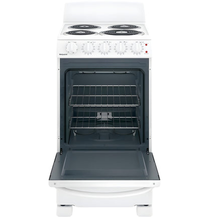 HOTPOINT 20" Electric Free-Standing Front-Control Electric Range - RAS200DMWW-KT