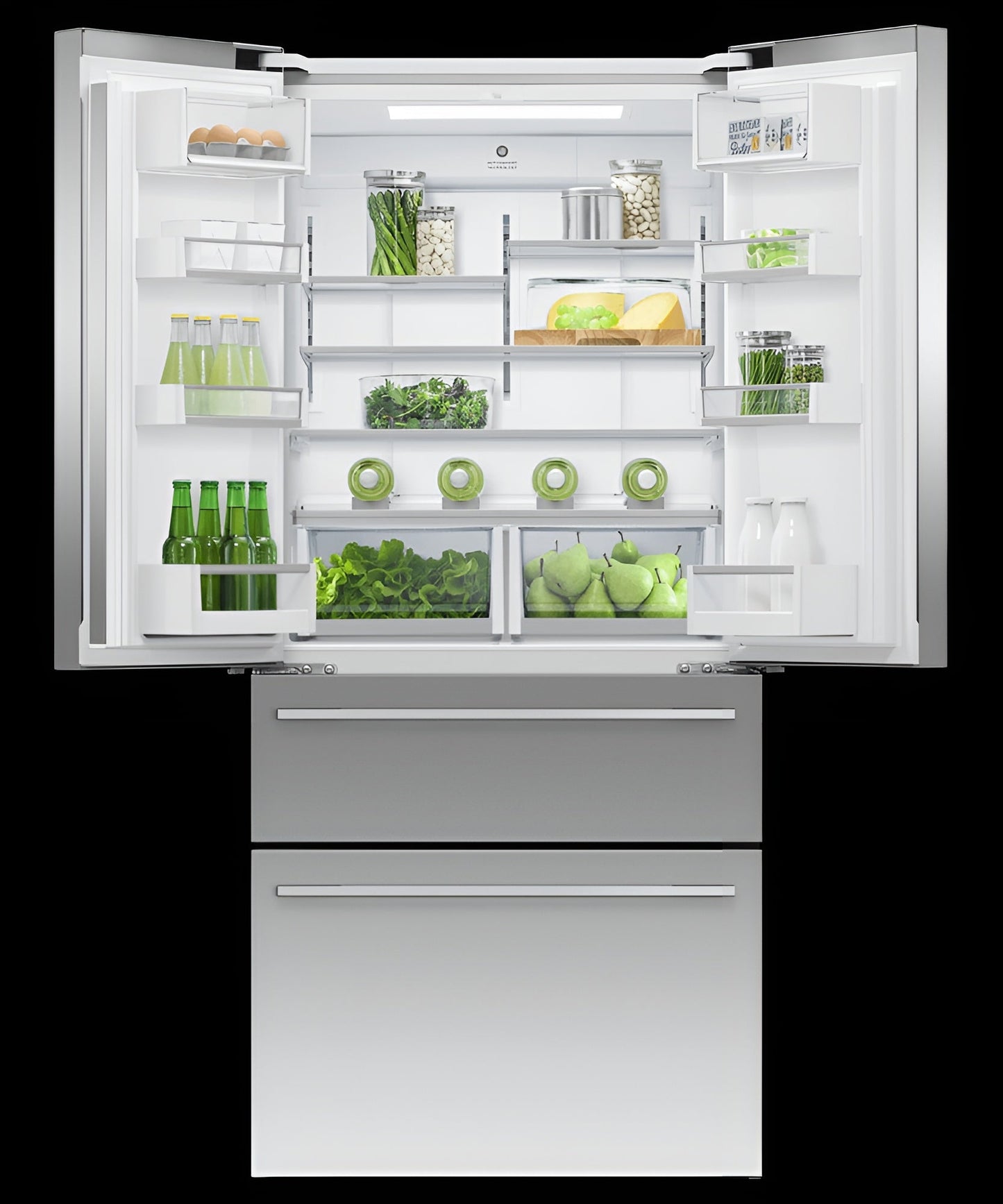 FISHER & PAYKEL RF172GDUX1 Freestanding French Door Refrigerator Freezer, 32", 16.8 cu ft, Ice & Water - RF172GDUX1-KT