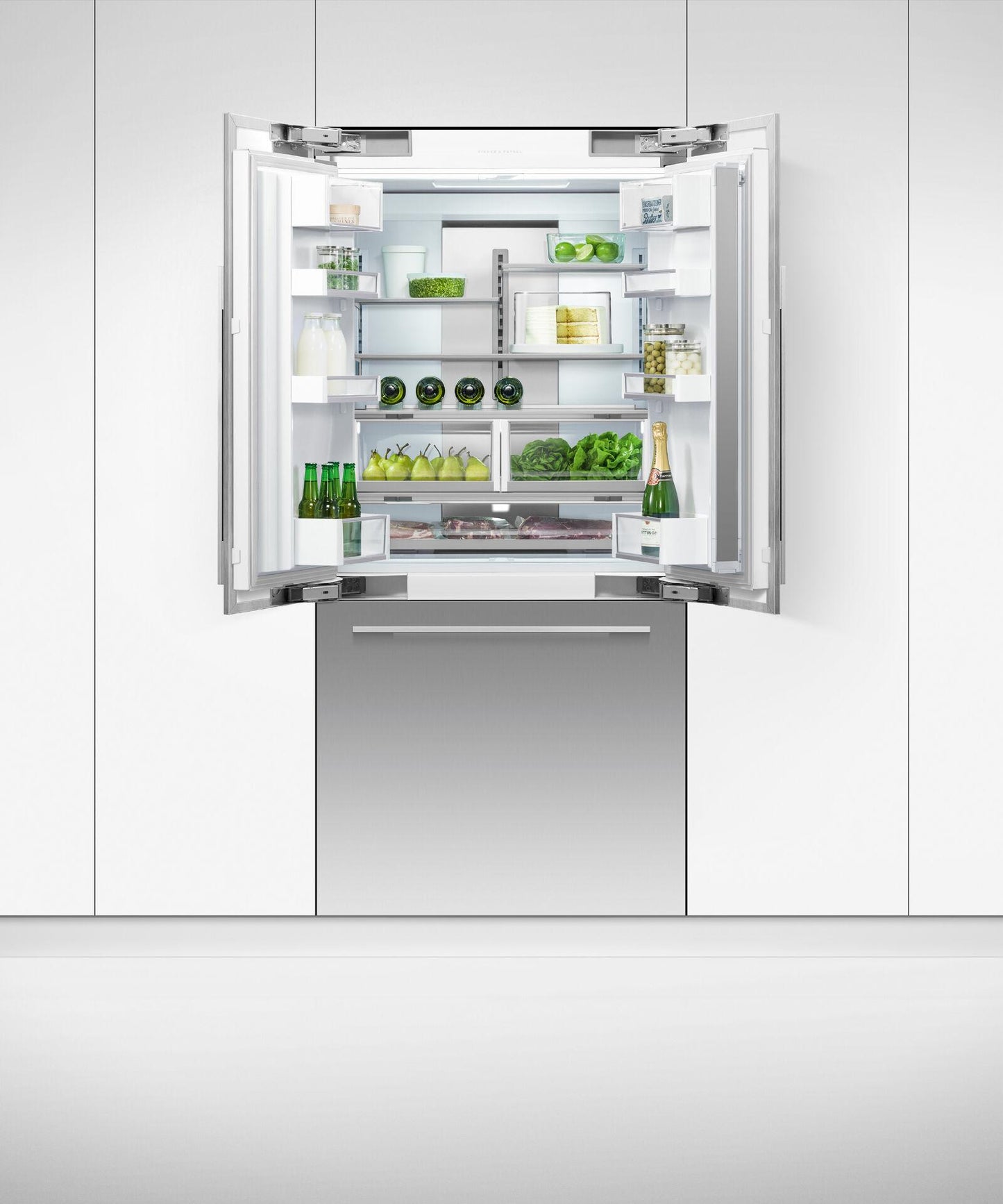 FISHER & PAYKEL RS36A80U1N Integrated French Door Refrigerator Freezer, 36", Ice & Water - RS36A80U1N-KT