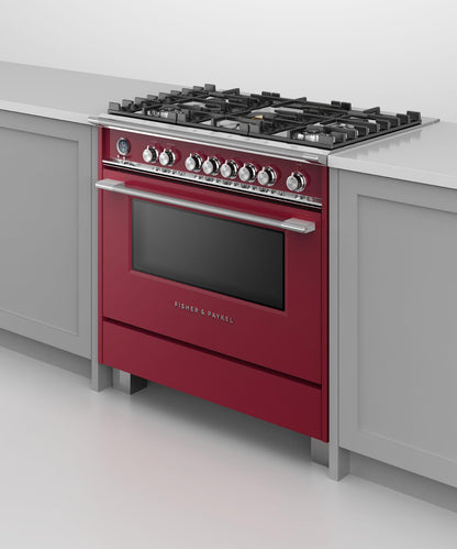 FISHER & PAYKEL OR36SCG6R1 Dual Fuel Range, 36", 5 Burners, Self-cleaning - OR36SCG6R1-KT