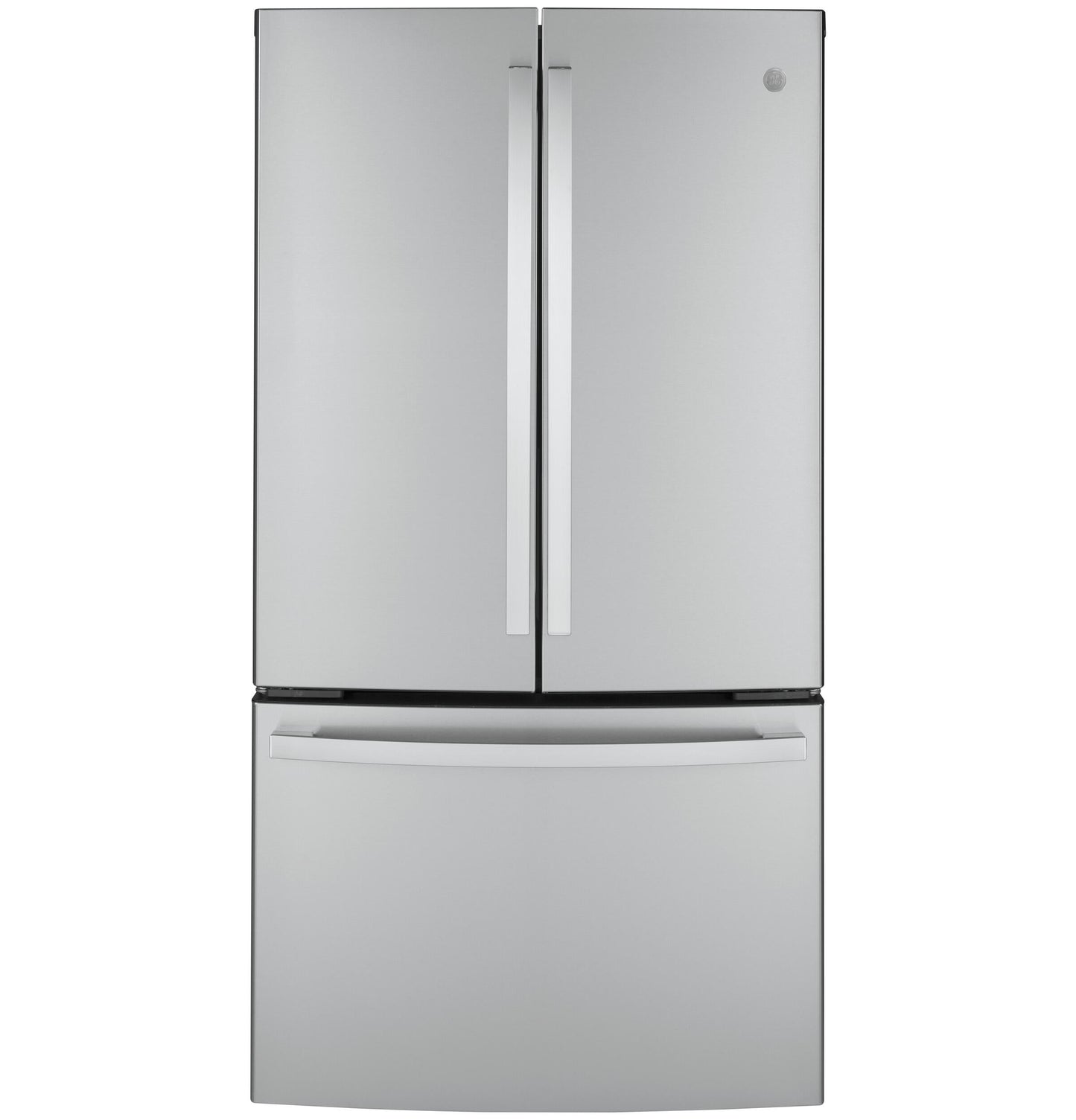 GE APPLIANCES GWE23GYNFS GE® ENERGY STAR® 23.1 Cu. Ft. Counter-Depth Fingerprint Resistant French-Door Refrigerator - GWE23GYNFS-KT