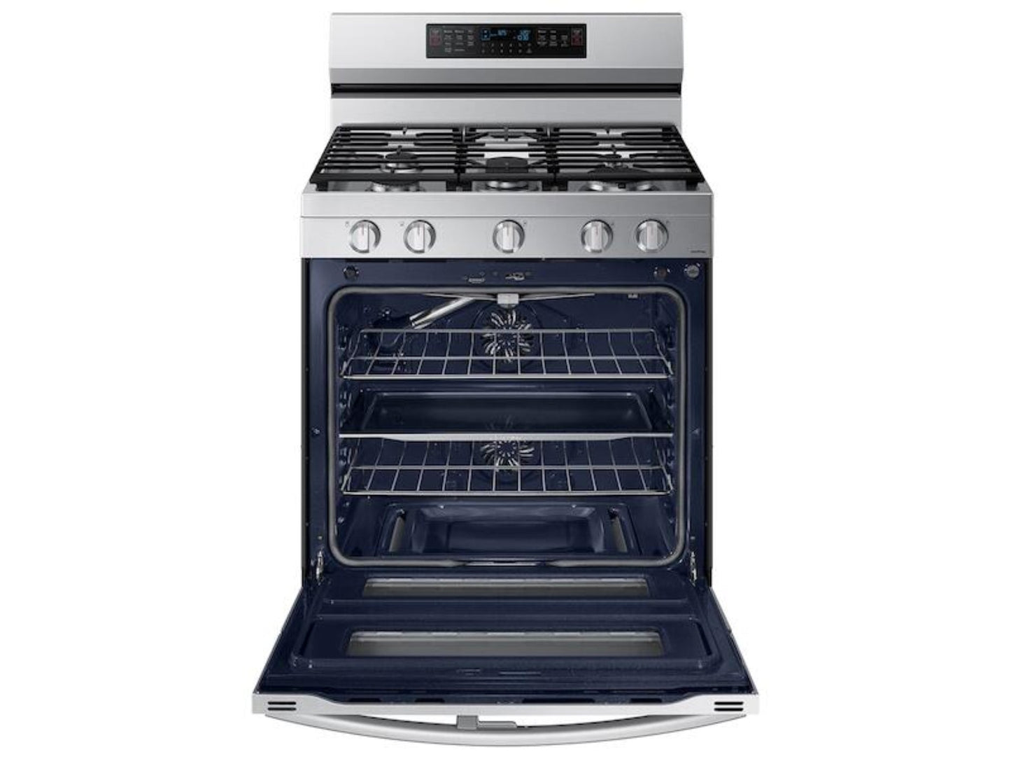 SAMSUNG 6.0 cu. ft. Smart Freestanding Gas Range with Flex Duo(TM), Stainless Cooktop &amp; Air Fry in Stainless Steel - NX60A6751SS-KT