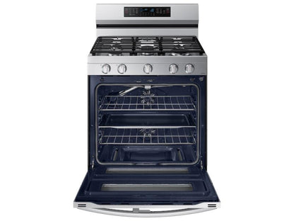SAMSUNG 6.0 cu. ft. Smart Freestanding Gas Range with Flex Duo(TM), Stainless Cooktop &amp; Air Fry in Stainless Steel - NX60A6751SS-KT