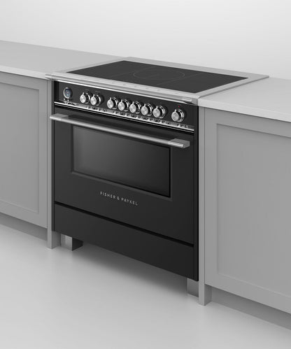 FISHER & PAYKEL OR36SCI6B1 Induction Range, 36", 5 Zones with SmartZone, Self-cleaning - OR36SCI6B1-KT