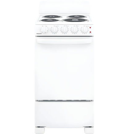 HOTPOINT 20" Electric Free-Standing Front-Control Electric Range - RAS200DMWW-KT