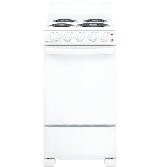 HOTPOINT 20" Electric Free-Standing Front-Control Electric Range - RAS200DMWW-KT