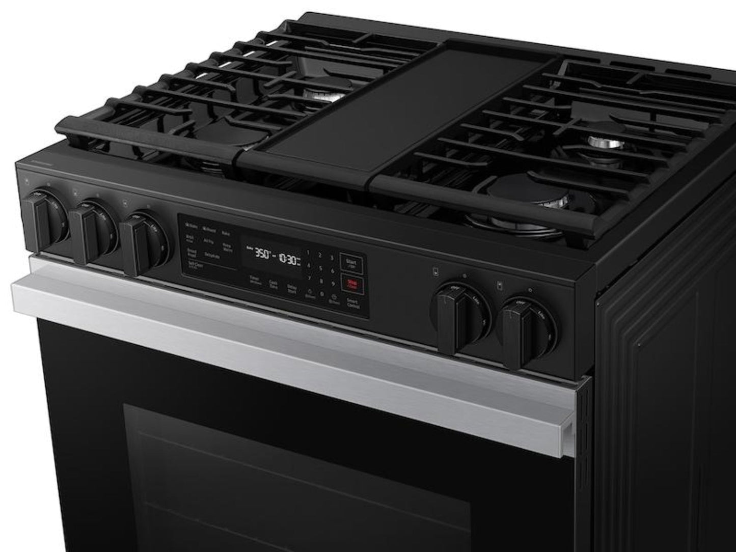 SAMSUNG Bespoke 6.0 cu. ft. Smart Slide-In Gas Range with Air Fry & Precision Knobs in Stainless Steel - NSG6DG8300SR-KT
