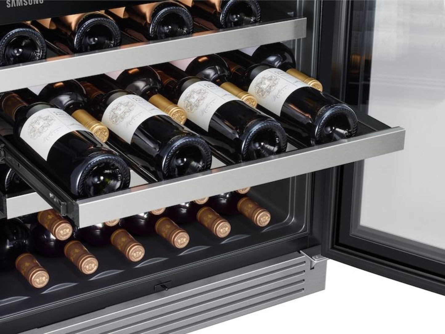 SAMSUNG 51-Bottle Capacity Wine Cooler in Stainless Steel - RW51TS338SR-KT