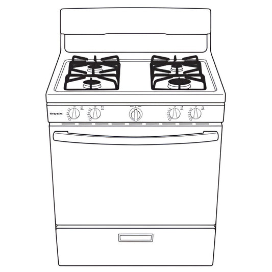 HOTPOINT RGBS300DMWW Hotpoint 30" Free-Standing Gas Range - RGBS300DMWW-KT