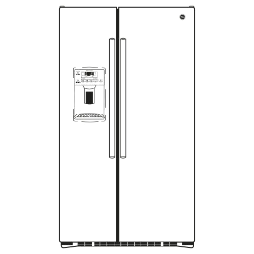 GE APPLIANCES GZS22DGJBB GE® 21.9 Cu. Ft. Counter-Depth Side-By-Side Refrigerator - GZS22DGJBB-KT