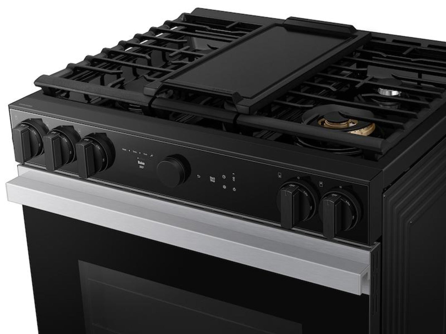 SAMSUNG Bespoke 6.0 cu. ft. Smart Slide-In Gas Range with Air Sous Vide & Air Fry in Stainless Steel - NSG6DG8500SR-KT