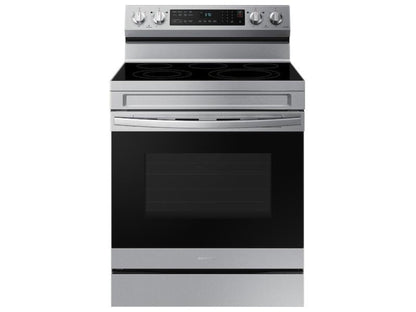 SAMSUNG 6.3 cu. ft. Smart Freestanding Electric Range with No-Preheat Air Fry & Convection in Stainless Steel - NE63A6511SS-KT