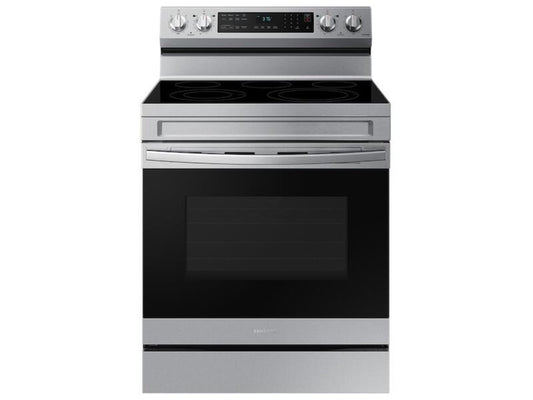 SAMSUNG 6.3 cu. ft. Smart Freestanding Electric Range with No-Preheat Air Fry & Convection in Stainless Steel - NE63A6511SS-KT