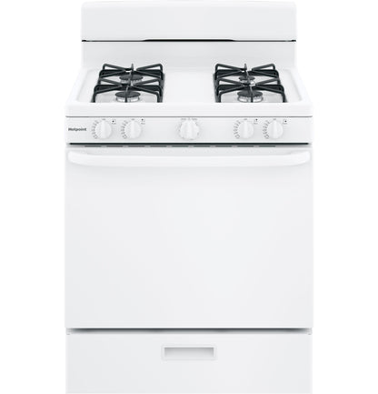 HOTPOINT RGBS300DMWW Hotpoint 30" Free-Standing Gas Range - RGBS300DMWW-KT