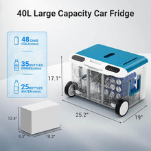 Load image into Gallery viewer, AOBOSI 12v Fridge With Buit-in Bass Speaker and Battery 42qt - UL-SU-PG36E-BU
