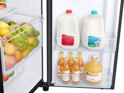 SAMSUNG  28 cu. ft. Smart Side-by-Side Refrigerator in Black Stainless Steel - RS28A500ASG-KT