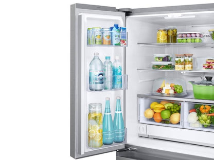 SAMSUNG 25 cu. ft. 33" 3-Door French Door Refrigerator with Dual Auto Ice Maker in Stainless Steel - RF25C5151SR-KT