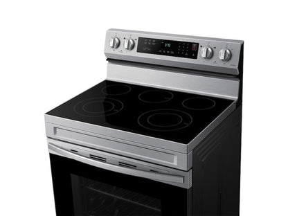 SAMSUNG 6.3 cu. ft. Smart Freestanding Electric Range with Rapid Boil™ & Self Clean in Stainless Steel - NE63A6311SS-KT