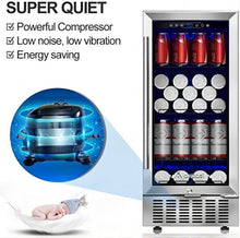 Load image into Gallery viewer, AOBOSI 15 inch Beverage Refrigerator 100 Cans - ‎JC-85C
