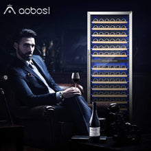 Load image into Gallery viewer, AOBOSI 24 inch Wine Cooler 154 Bottles Capacity Dual Zone - YC-408B
