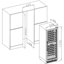Load image into Gallery viewer, AOBOSI 24 inch Wine Cooler 154 Bottles Capacity Dual Zone - YC-408B
