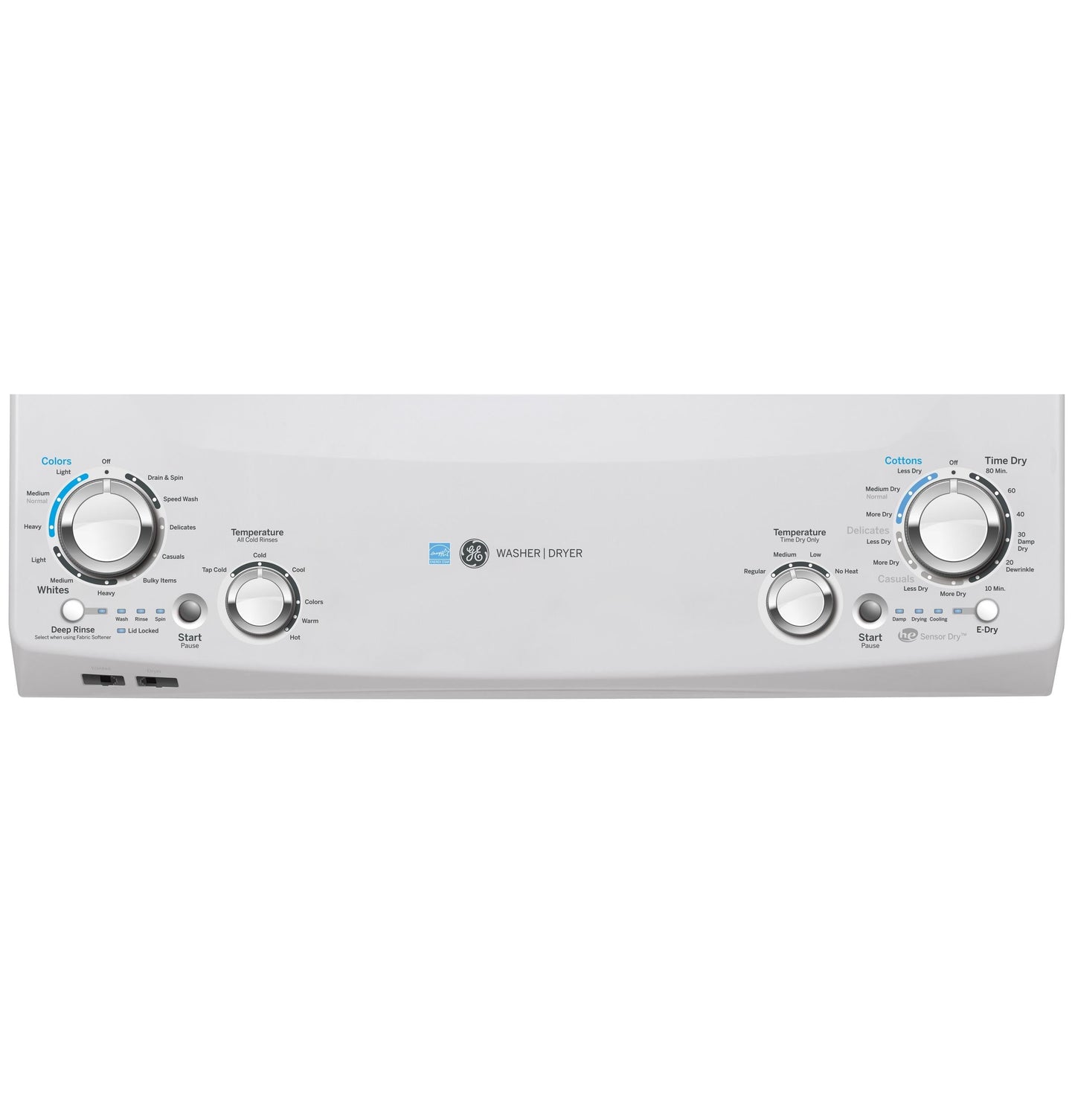 GE Unitized Spacemaker Washer & Electric Dryer, 3.8 cu. ft. Washer - GUD27ESSMWW-KT