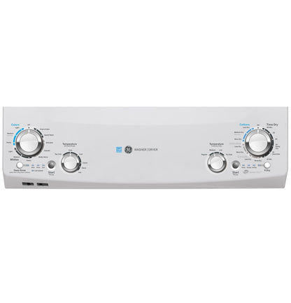 GE Unitized Spacemaker Washer & Electric Dryer, 3.8 cu. ft. Washer - GUD27ESSMWW-KT