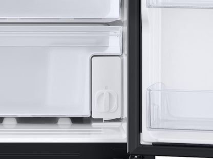 SAMSUNG  28 cu. ft. Smart Side-by-Side Refrigerator in Black Stainless Steel - RS28A500ASG-KT
