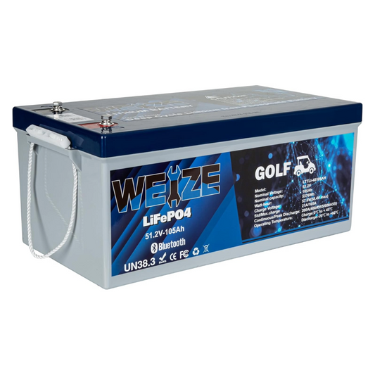 WEIZE 48V 105Ah LiFePO4 Battery w/ Bluetooth & BMS - BAC-0126VWEI