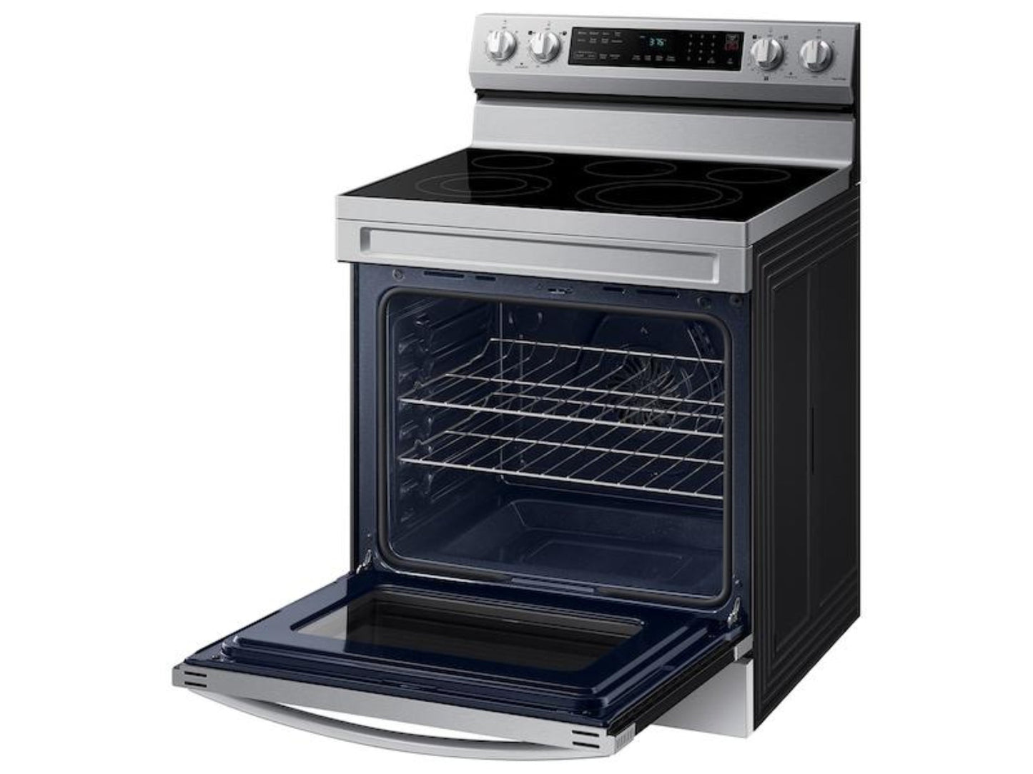 SAMSUNG 6.3 cu. ft. Smart Freestanding Electric Range with No-Preheat Air Fry & Convection in Stainless Steel - NE63A6511SS-KT