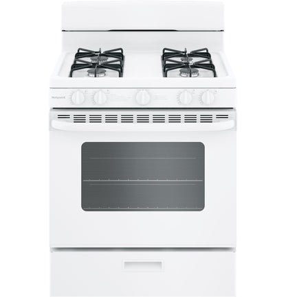 HOTPOINT 30" Free-Standing Gas Range with Cordless Battery Ignition - RGBS200DMWW-KT