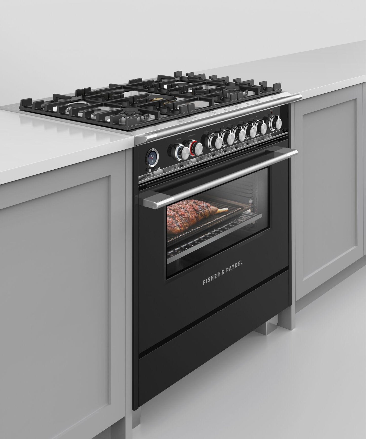 FISHER & PAYKEL OR36SCG6B1 Dual Fuel Range, 36", 5 Burners, Self-cleaning - OR36SCG6B1-KT