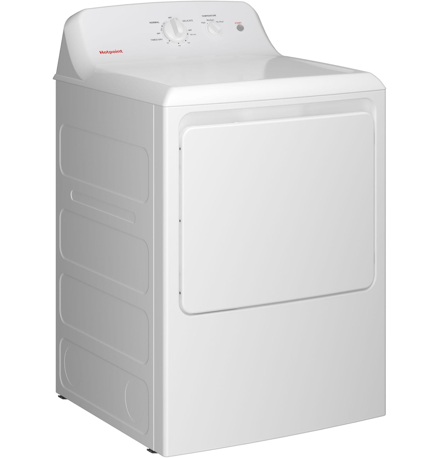 HOTPOINT 6.2 cu. ft. Capacity  Electric Dryer with Up To 120 ft. Venting and Shallow Depth - HTX26EASWWW-KT