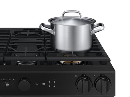 SAMSUNG Bespoke 6.0 cu. ft. Smart Slide-In Gas Range with Air Sous Vide & Air Fry in Stainless Steel - NSG6DG8500SR-KT