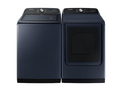 SAMSUNG 7.4 cu. ft. Smart Gas Dryer with Pet Care Dry and Steam Sanitize+ in Brushed Navy  - DVG54CG7150D-KT